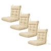 ARTPLAN Patio Chair Cushion,Tufted Adirondack Outdoor Chair Cushion,Wicker High Back Outdoor Seat Cushion,Set of 4,21"X21"X4" (4 Pack) - 2 of 4