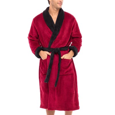 ADR Plush Fleece Men's Robe, Soft Cozy Warm Men's Bathrobe, Bath Robe