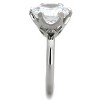 Slickblue Women’s Polished Stainless Steel Solitaire Ring with 12mm CZ Stone, Six-Prong Setting, Sizes 5-10 - 4 of 4