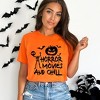Simply Sage Market Women's Horror Movies And Chill Short Sleeve Graphic Tee - 2 of 4