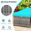 Tangkula Set Of 6 Patio Furniture Outdoor Sectional Conversation PE Rattan Sofa Set - 2 of 4