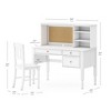 Guidecraft Avery Kids' Desk, Chair and Hutch Set - White: Girls Wooden Study Desk w/ Storage Drawers, Computer Workstation for Children, Bedroom Desk - 2 of 4