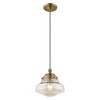 Livex Lighting Art Glass 1 - Light Pendant in  Antique Brass - 3 of 4