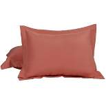 2 Pcs King 1800 Series Soft Brushed Microfiber Pillowcase Orange Red - PiccoCasa