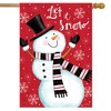 Briarwood Lane Snowman Celebration Winter House Flag Let It Snow - 2 of 4