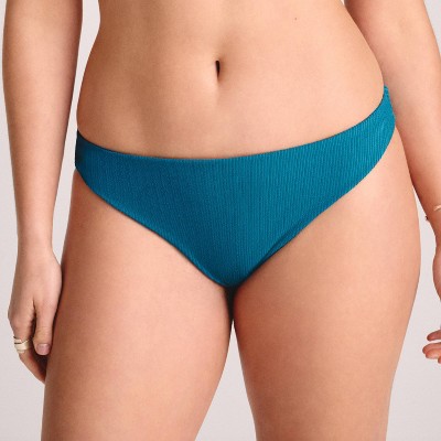 Vitamin A Women's Textured Jade Full Coverage Bikini Bottom - Blue S