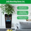 2 Pack Self Watering Planter, Tall Rattan Plant Pot with Water-Level Monitor, Bucket, Tray, Wheels, Indoor Outdoor Wicker Planter, Modern Black - 4 of 4