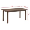 GlasFlength Desks Rectangular Dining Table, Retro Kitchen Table, Wooden Dinner Room Table for Home Kitchen Restaurant Living Room, Brown, 60" - 2 of 4