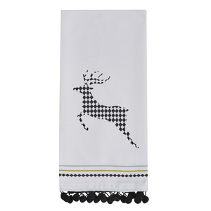 Split P Tidings & Tinsel Deer Decorative Dishtowel Set of 2 - 1 of 3
