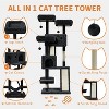 Acekool 66" Cat Tree - Multi-Level Tower with Hammock & Scratching Posts - 2 of 4