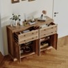 55" Sideboard Buffet Cabinet, Wooden Coffee Bar Cabinet with 4 Drawers & Adjustable Shelf, Entryway Console Table, Floor Cupboard Cabinet - 4 of 4