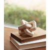 Melrose Oak Wood Square Link Decor (Set of 3) - 3 of 4