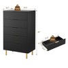5 Drawer Dresser, Wood Chest of Drawers Organizer Storage with Gold Handle, Tall Storage Cabinet, Modern Design Dresser - 2 of 4