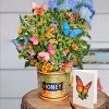 FreshCut Paper 12" Butterflies and Buttercups 3D Pop Up Flower Bouquet Greeting Card and Envelope - 2 of 4