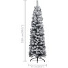 vidaXL Slim PVC Artificial Christmas Tree with LED Lights & Ball Set - Eco-Friendly - 4 of 4