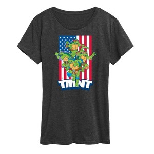 Women's - Teenage Mutant Ninja Turtles - USA Turtles Short Sleeve Graphic T-Shirt - 1 of 4