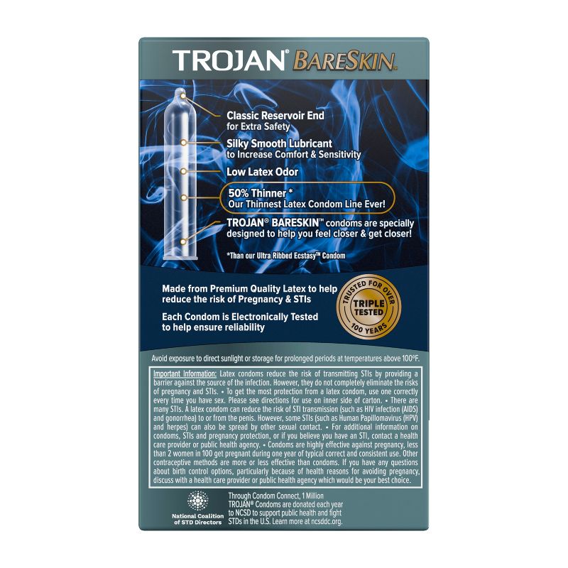 Trojan Bareskin Premium Lube Condoms, 3 of 12