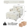 41.73" Chenille Cloud Lounge Single Sofa with Pillow and Movable Ottoman - 2 of 4