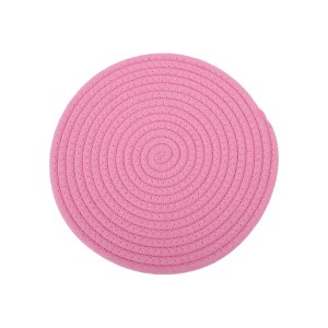 Unique Bargains Trivet Round Rope Woven Mat Cotton Non-woven Fabric 8.66"x8.66"x0.31" - 1 of 3