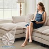 Sectional Sofa, Corduroy Cloud Couch with Movable Ottoman & Throw Pillows,  L/U-Shaped Sofa, for Living Rooms, Offices, Bedroom, Apartment - 3 of 4