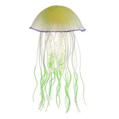 Unique Bargains Silicone Fish Tank Jellyfish Decoration with Suction Cup 3.2"x5.9"