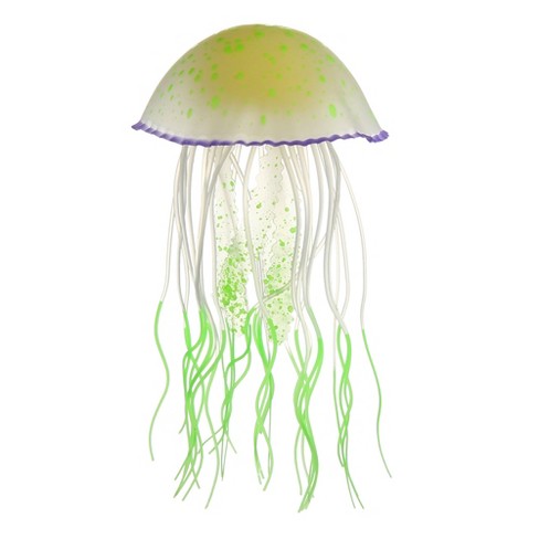 Unique Bargains Silicone Fish Tank Jellyfish Decoration With Suction Cup  3.2x5.9 Green : Target