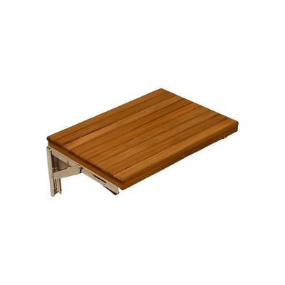 HomeRoots 17" Premium Wall Mount Teak Shower Bench