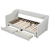 YOOCOZZ Twin XL to King Size Linen Upholstered Daybed with Two Storage Drawers - 4 of 4
