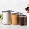 OXO POP 3pc Plastic Airtight Round Canister Food Storage Container Set White - 2 of 4
