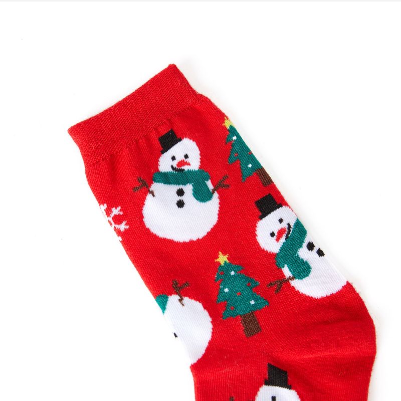 Women's Snowman Print Crew Socks 1 Pack - Cupshe, 2 of 4
