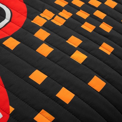 4pc Twin Video Games Reversible Oversized Kids' Quilt Set Black/Red - Lush Décor