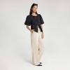 Women's Bubble Sleeve Tie-Front Blouse - A New Day™ - 3 of 4
