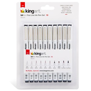 KINGART PRO Inkline Fine Line Pens, 10 pc - 1 of 4