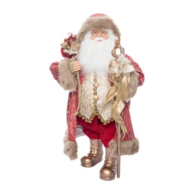 Season's Designs 24" Red And Gold Elegant Santa With Ribb