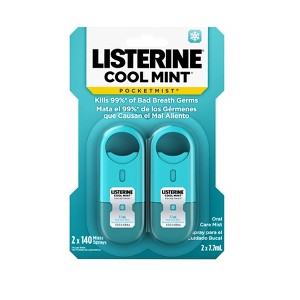 Listerine Cool Mint Pocketmist Oral Care Mist to Get Rid of Bad Breath - 2pk - 1 of 4