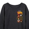 Women's - Marvel - X-Men Character Head Lightweight French Terry Wide Neck Long Sleeve Shirt - 2 of 4