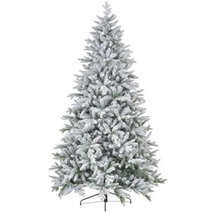 TopComfy Christmas Tree Stands Artificial Christmas Tree Festive Pencil Christmas Tree Cozy Snowy Decor for Living Room, Green, 48.07"*14.97"*15.52" - 1 of 4