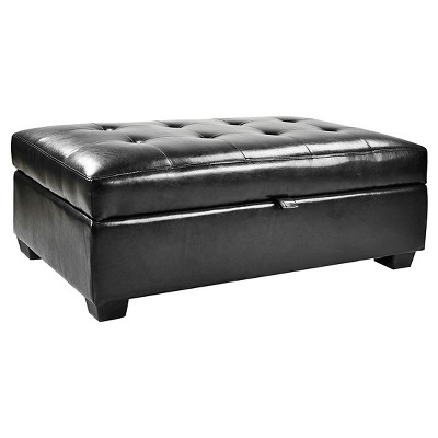 Black storage ottoman hot sale target