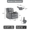 Electric Recliner Sofa with Massage & Heat - PU Leather Lift Chair - Thick Cushions & Armrests - for Elderly & Mobility Aid - 3 of 4