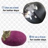 Yeti Pet Cave Pet Bed for Cats and Small Dogs, 100% New Zealand Wool, Purple - 2 of 3