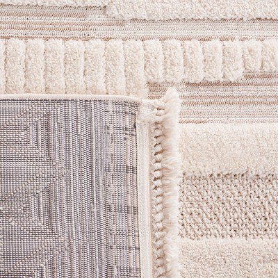 Bohemian Ivory Geometric Tassel Rug - 5'3" x 7'6"