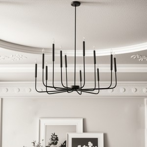 Maxax 22.9" 12-Light Dimmable Gold Iron Chandelier - 1 of 4