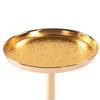 NicBex 24.4" Adjustable Side End Table, Small Tea Martini Table, Natural Marble Decorative Pedestal End Table for Display and Storage, Gold - 3 of 4