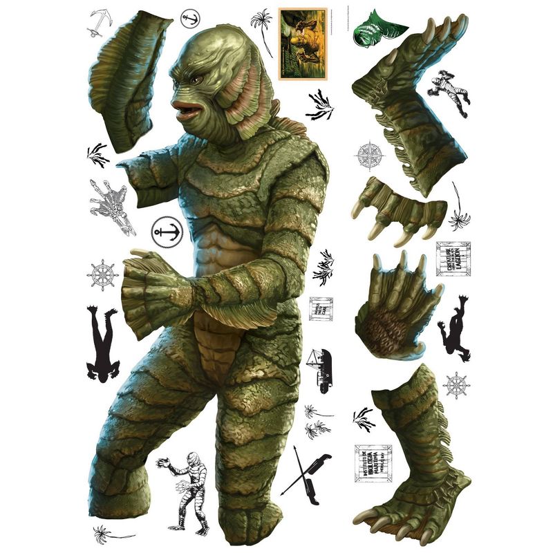 Classic Monsters Creature From the Black Lagoon Giant Peel &#38; Stick Kids&#39; Wall Decals - RoomMates, 3 of 8