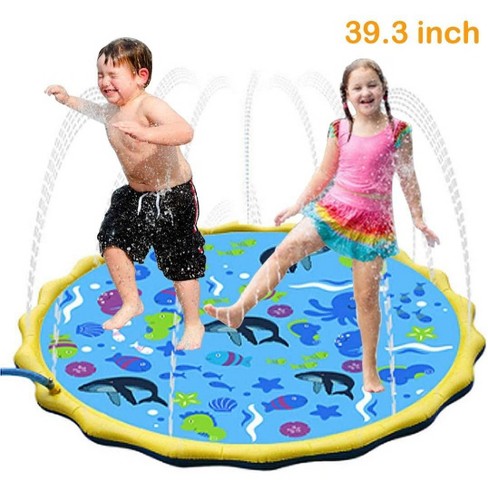 Sprinkler Splash Pad For Kids 68IN Inflatable Blow Up Pool Sprinkle Play  Mat Summer Outdoor Water Toys