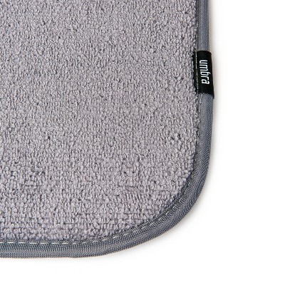 Charcoal Foldable Plastic Dish Drying Rack with Mat