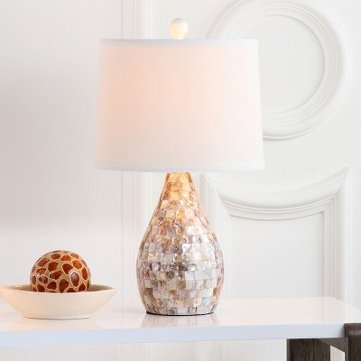 Lauralie 20.5" White Capiz Shell Table Lamp Set