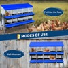 Galvanized Steel Chicken Nesting Box with Roll-Away Tray, 6/8/10 Hole Options, Wall or Stand Mount - 4 of 4