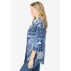 Woman Within Plus Size Perfect Three Quarter Sleeve Shirt - 4 of 4