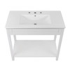 Modway Altura 36" MDF Ceramic and Particleboard Bathroom Vanity in White - 3 of 4
